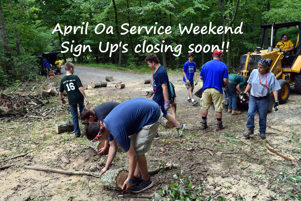 Approching Deadline for April service weekend signups!